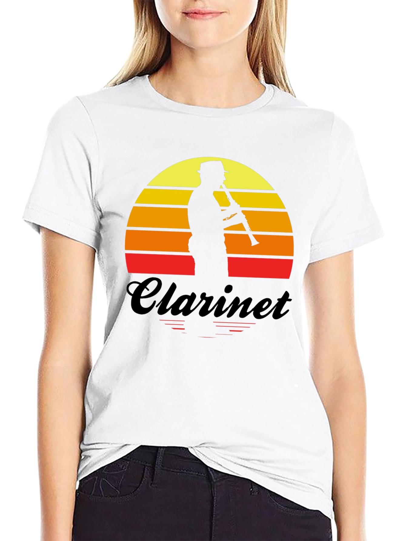 Retro Clarinet Player T-Shirt