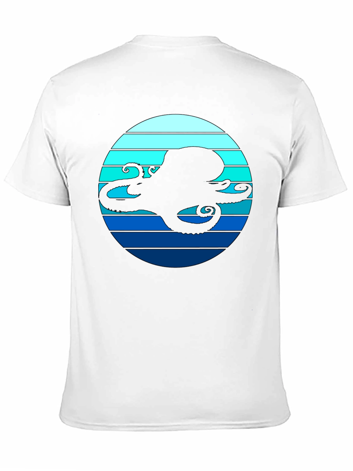 Octopus Silhouette T-Shirt - Nautical Style