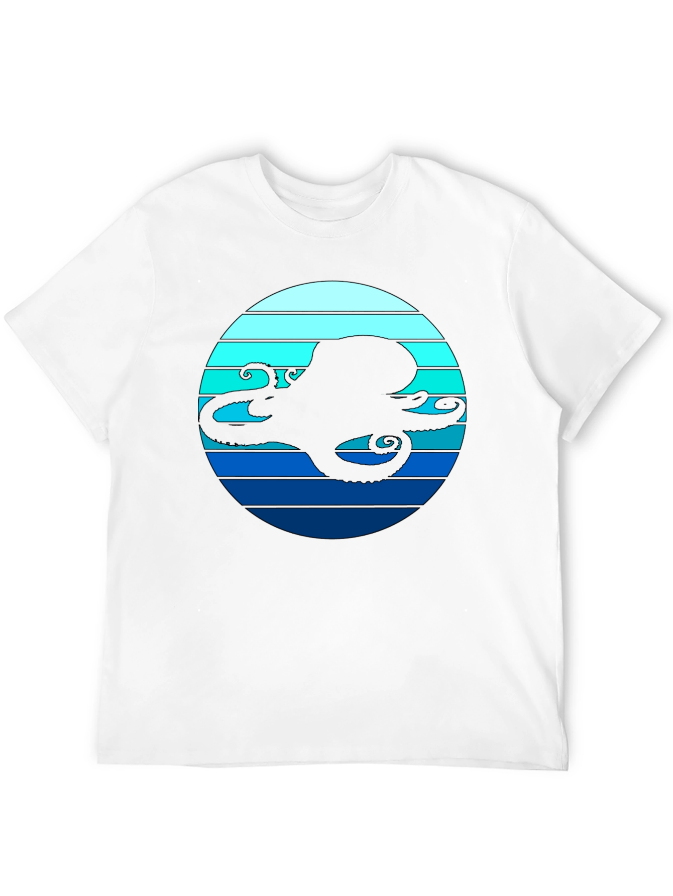 Octopus Silhouette T-Shirt - Nautical Style