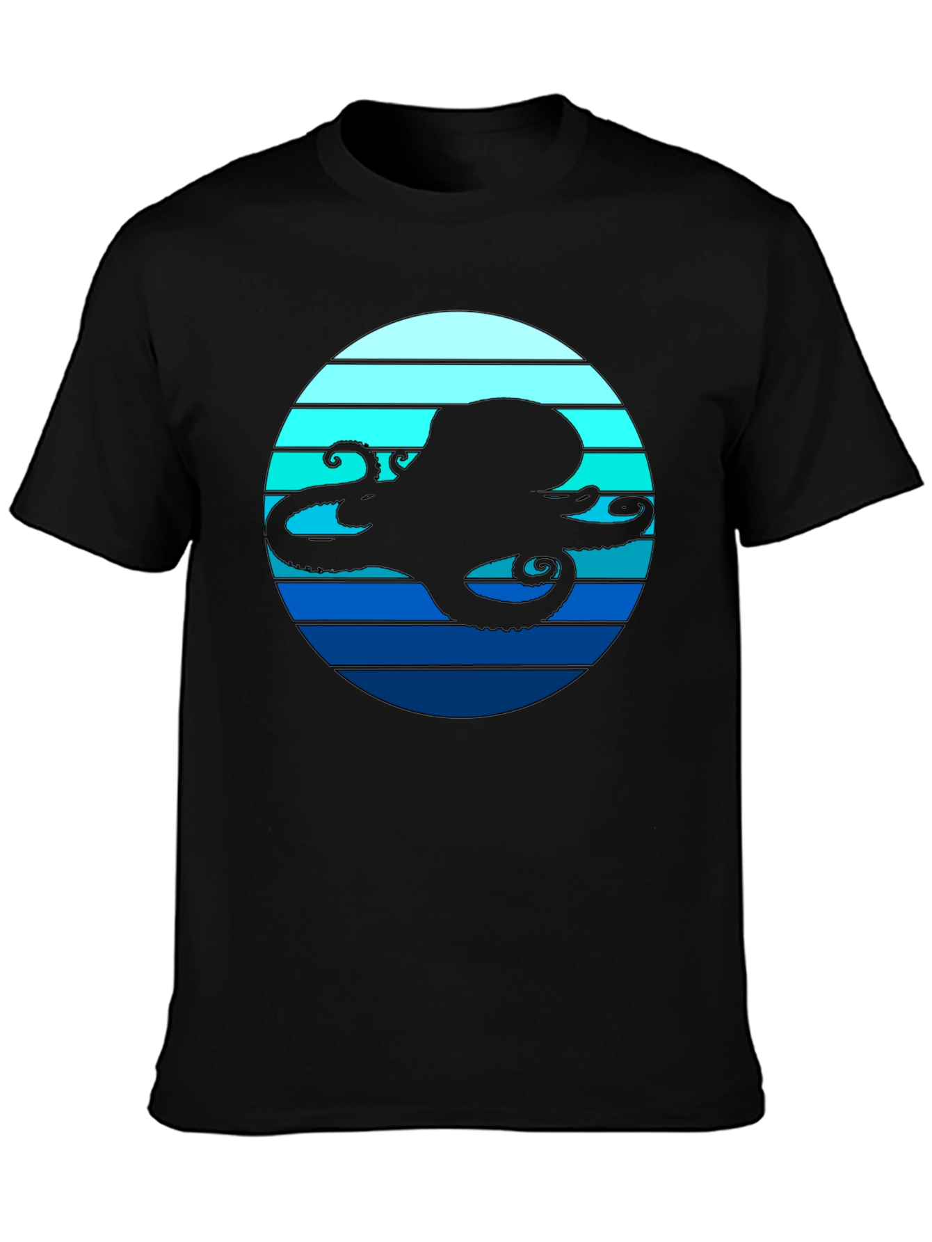 Octopus Silhouette T-Shirt - Nautical Style