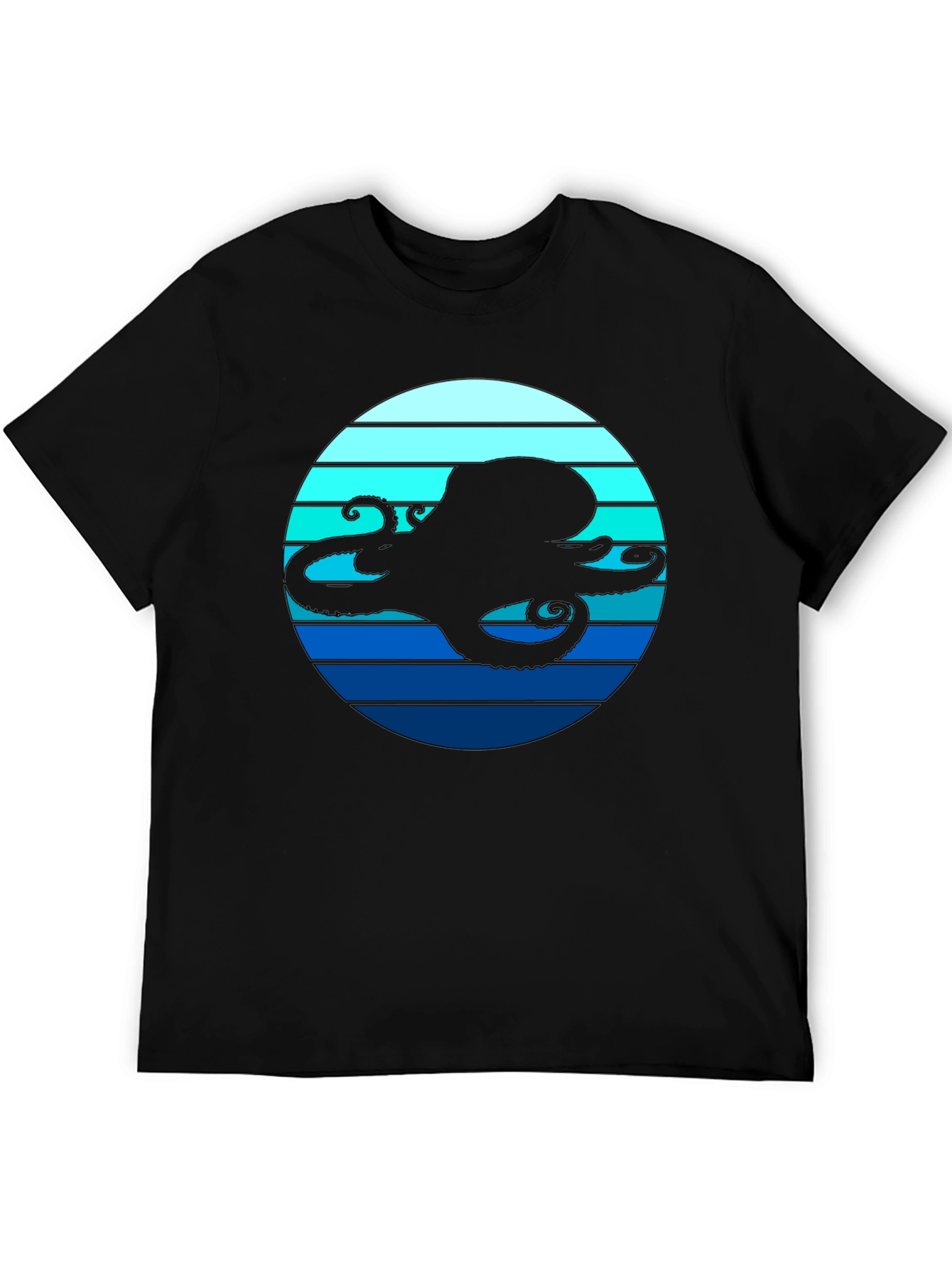 Octopus Silhouette T-Shirt - Nautical Style