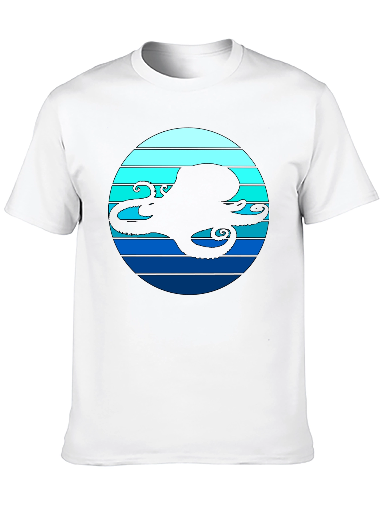 Octopus Silhouette T-Shirt - Nautical Style