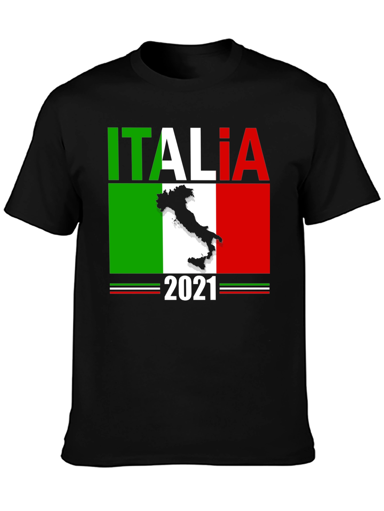 Italia 2021 Graphic Tee - Mens Black T-Shirt