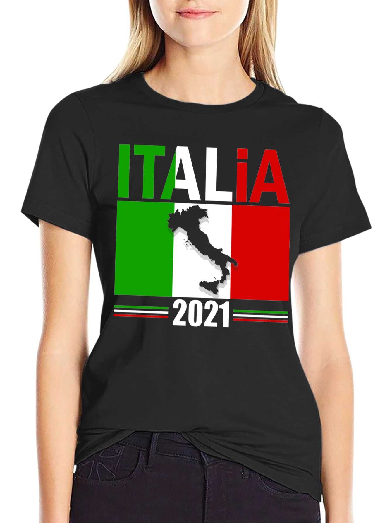 Italia 2021 Graphic Tee - Mens Black T-Shirt