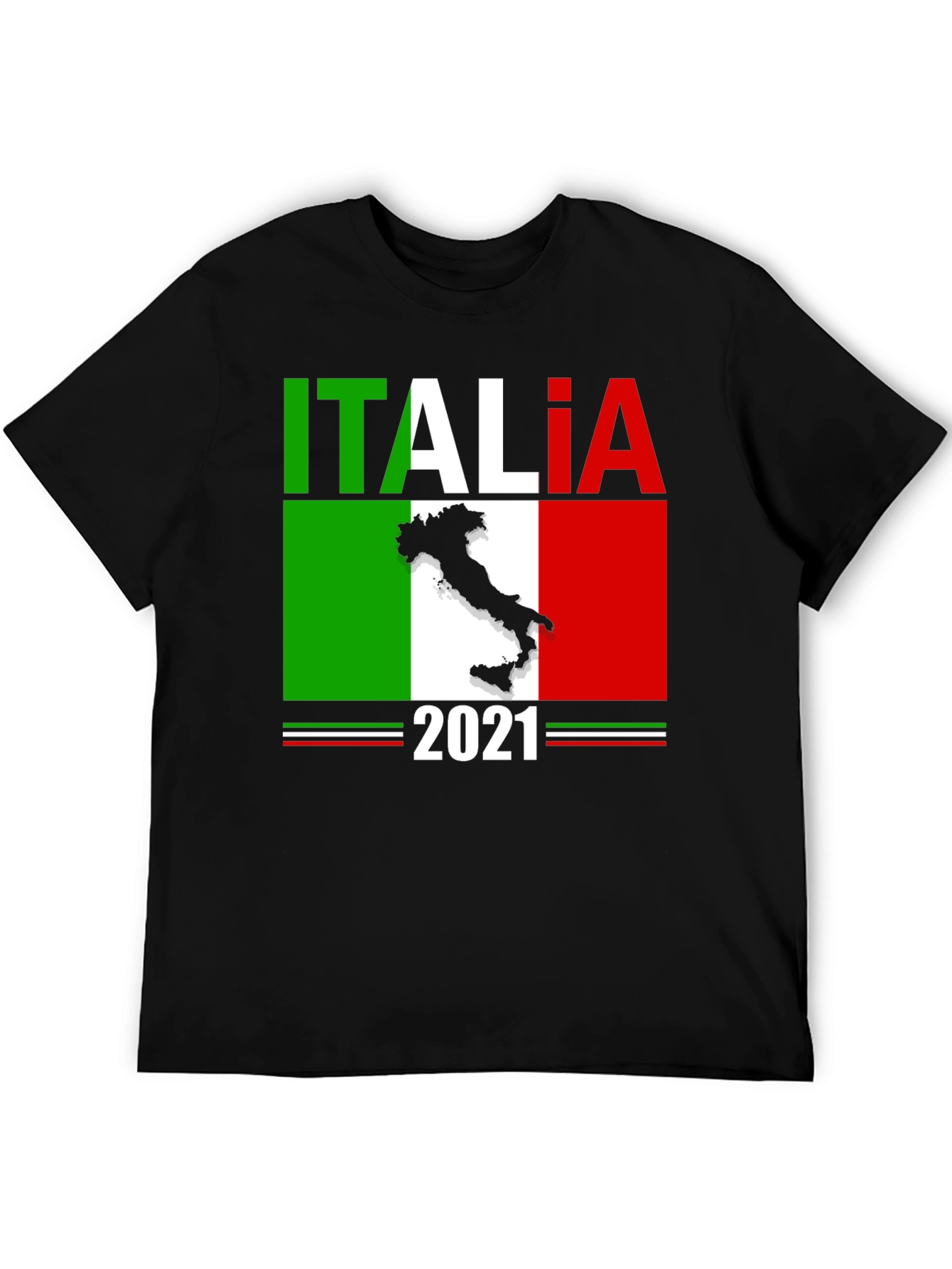 Italia 2021 Graphic Tee - Mens Black T-Shirt
