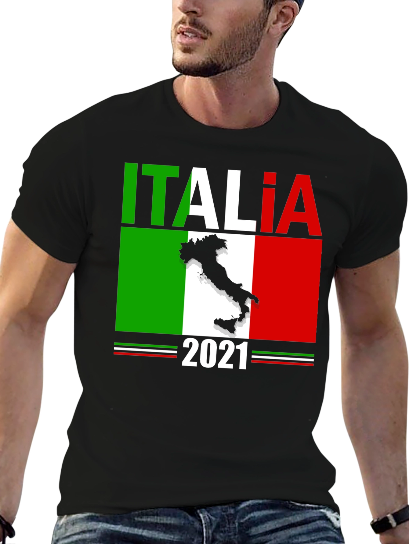Italia 2021 Graphic Tee - Mens Black T-Shirt