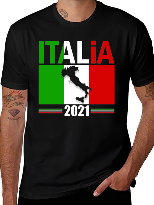 Italia 2021 Graphic Tee - Mens Black T-Shirt