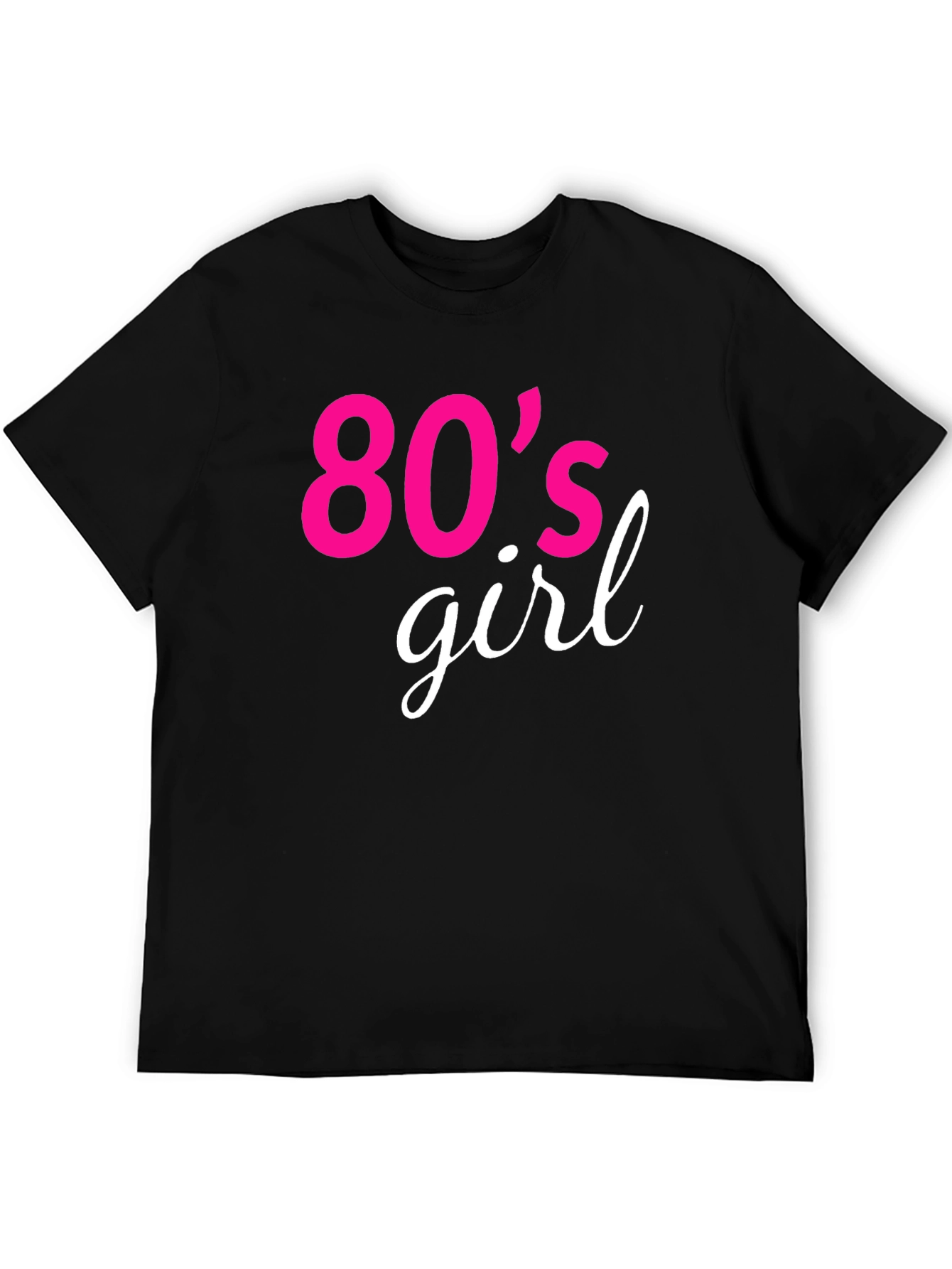 80s Girl Retro Graphic Tee - Black