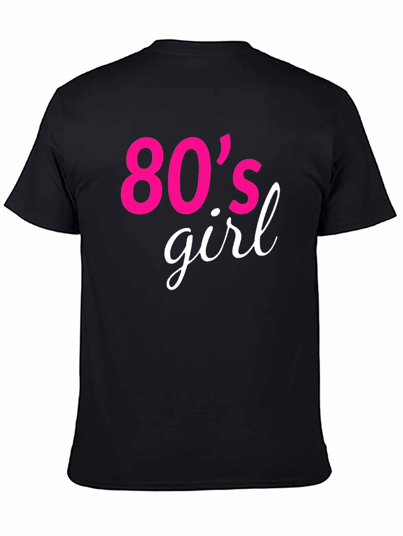 80s Girl Retro Graphic Tee - Black