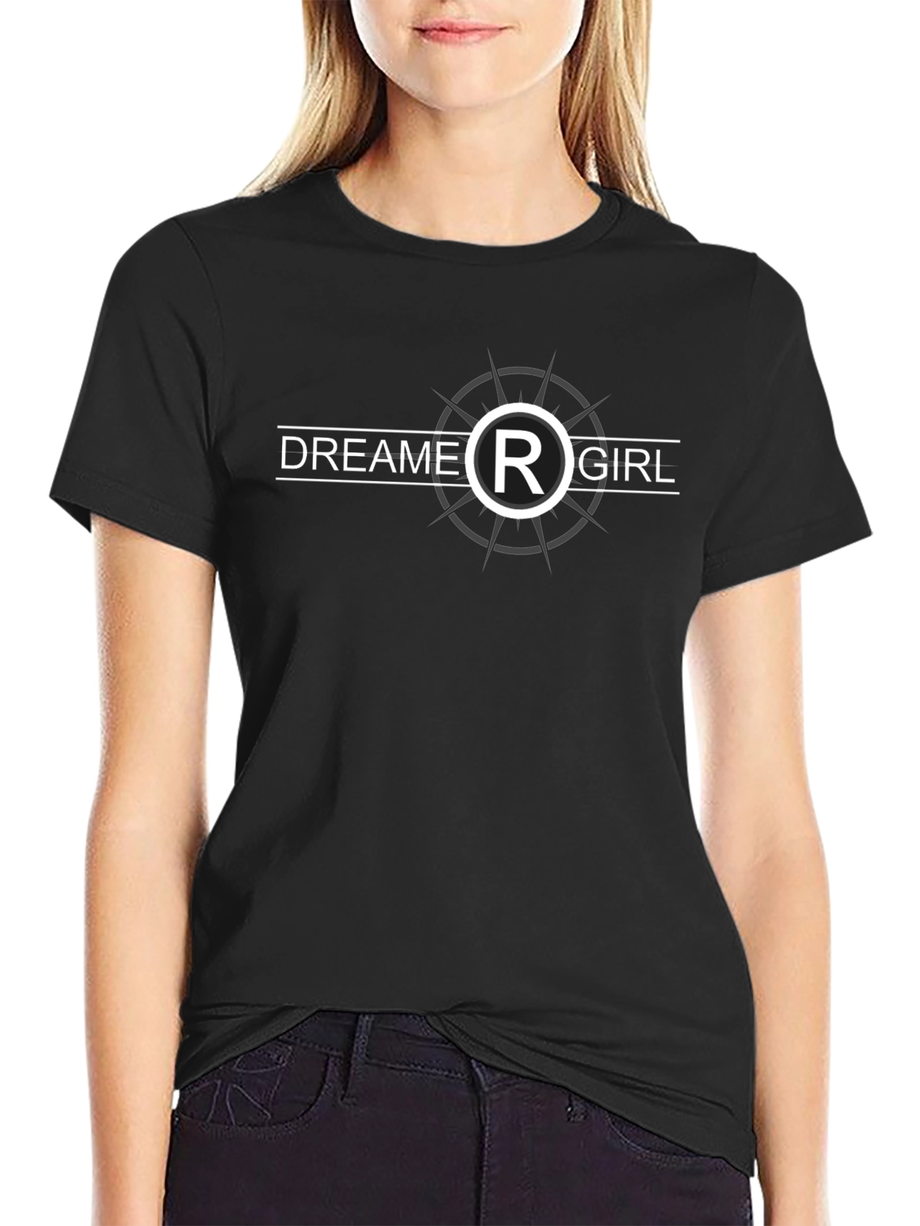 Dreamer Girl Black Graphic Tee - Stylish Unisex T-Shirt