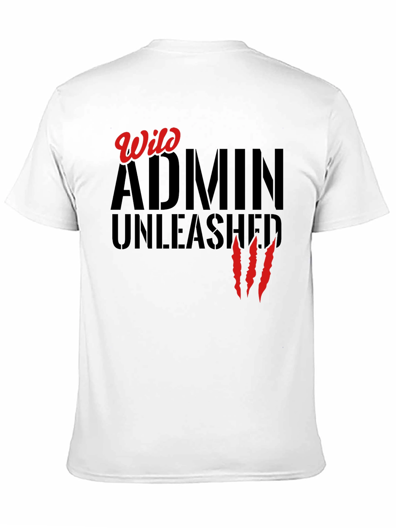 Wild Admin Unleashed Graphic Tee - Black Cotton T-Shirt