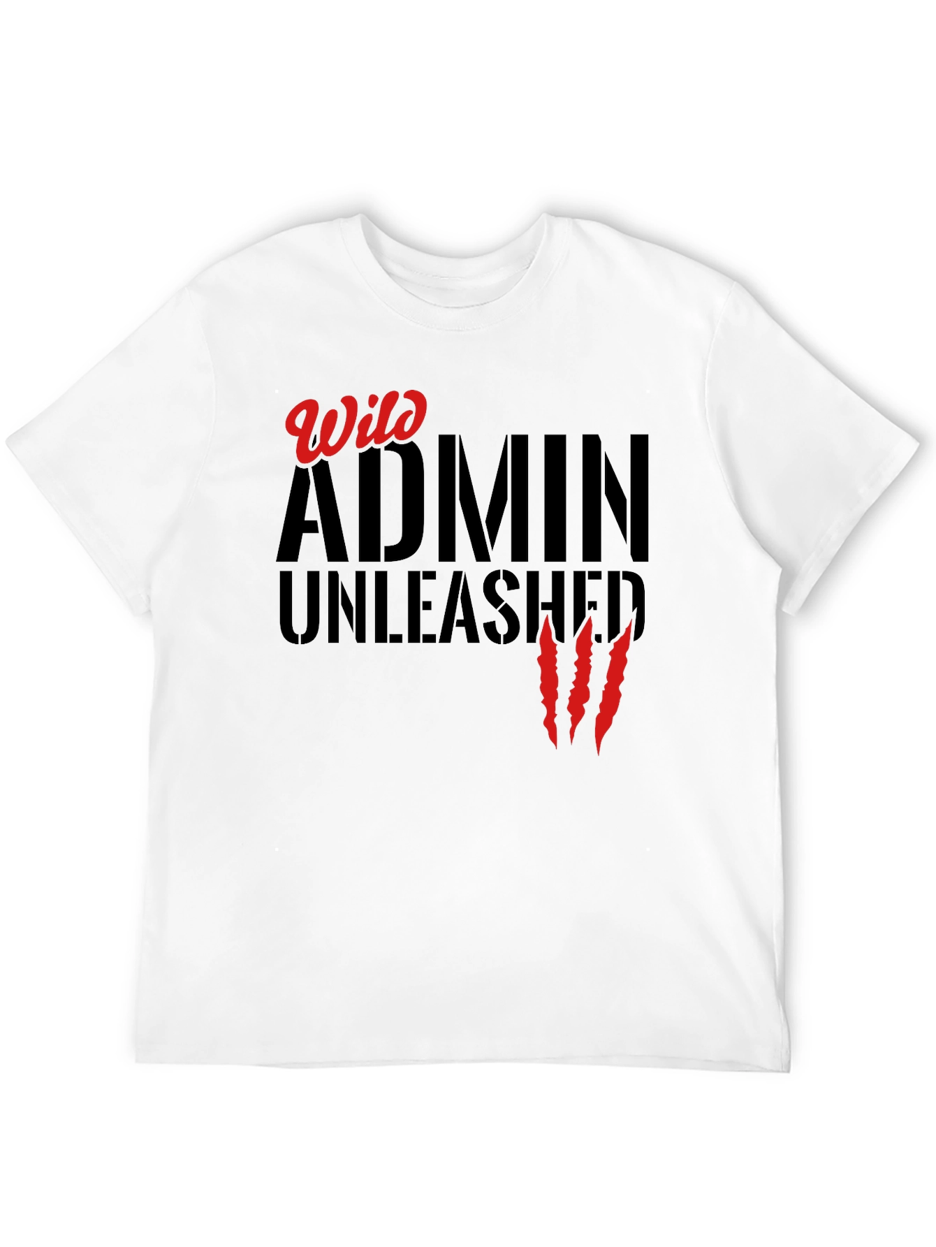 Wild Admin Unleashed Graphic Tee - Black Cotton T-Shirt