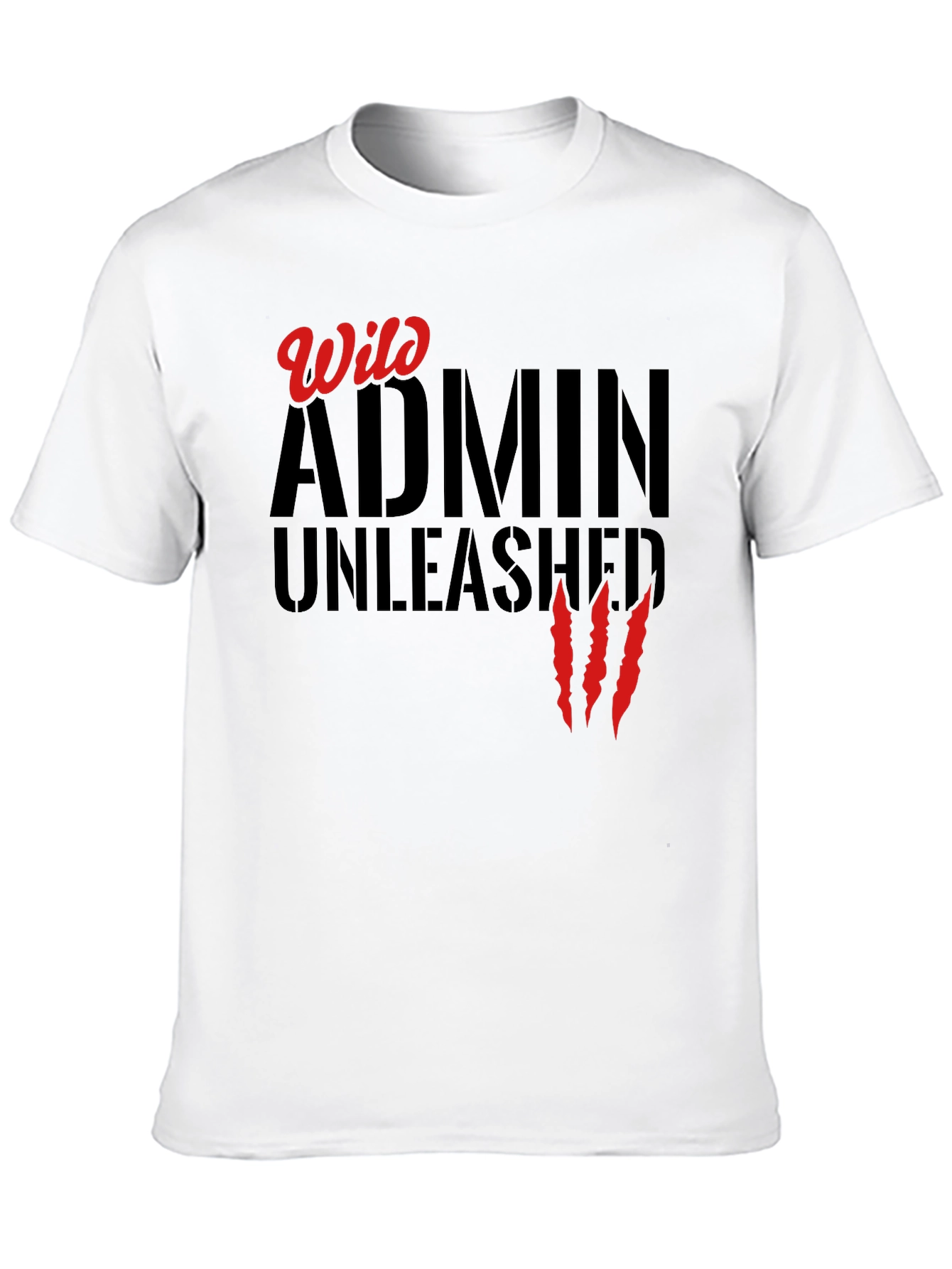 Wild Admin Unleashed Graphic Tee - Black Cotton T-Shirt