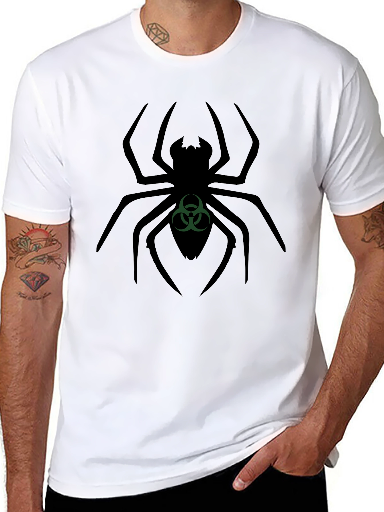 Biohazard Spider Graphic T-Shirt