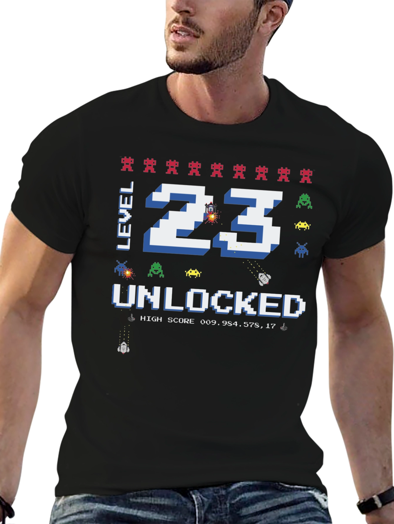 Level 23 Unlocked T-Shirt: Gamer Birthday Tee