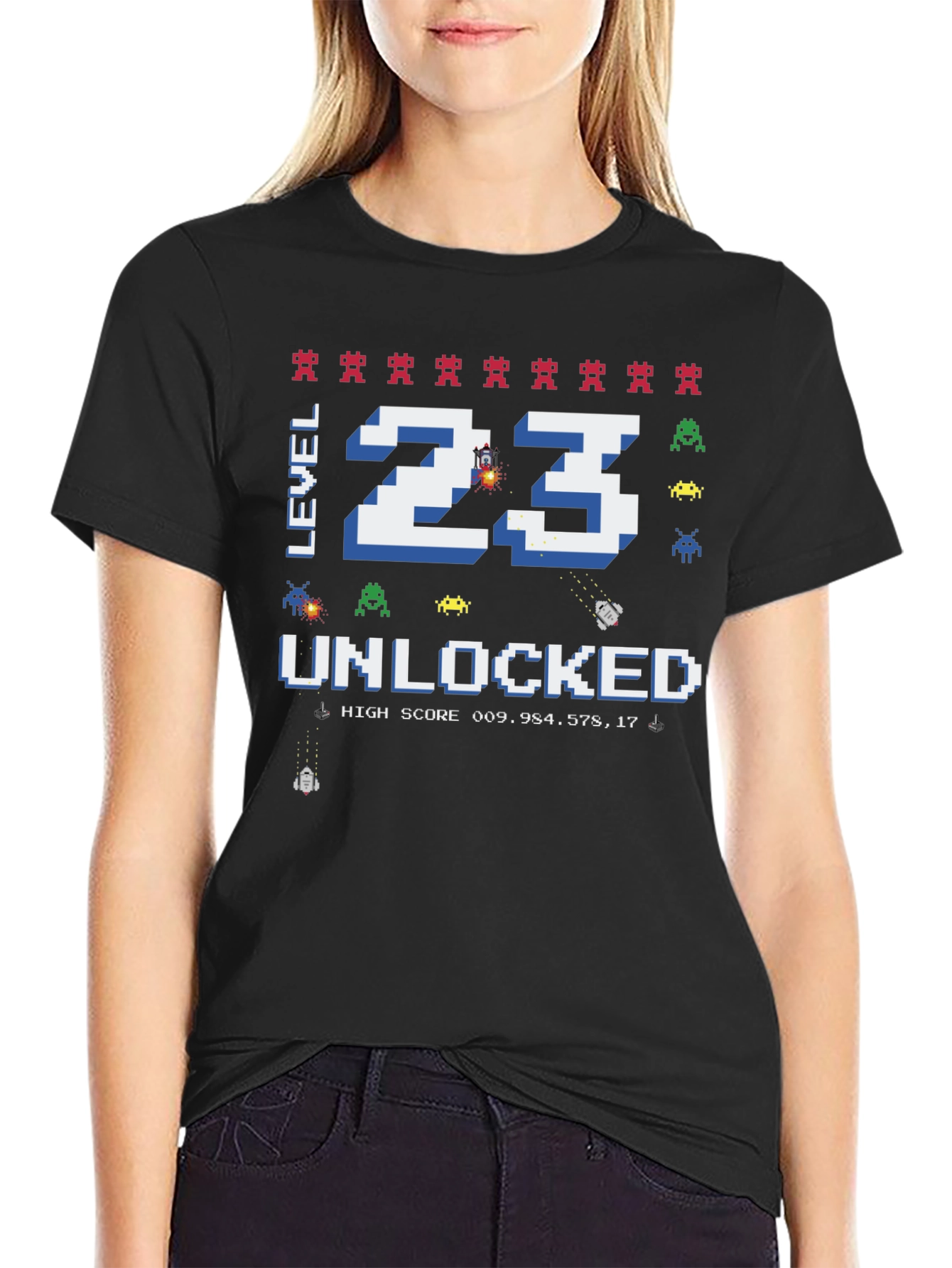 Level 23 Unlocked T-Shirt: Gamer Birthday Tee