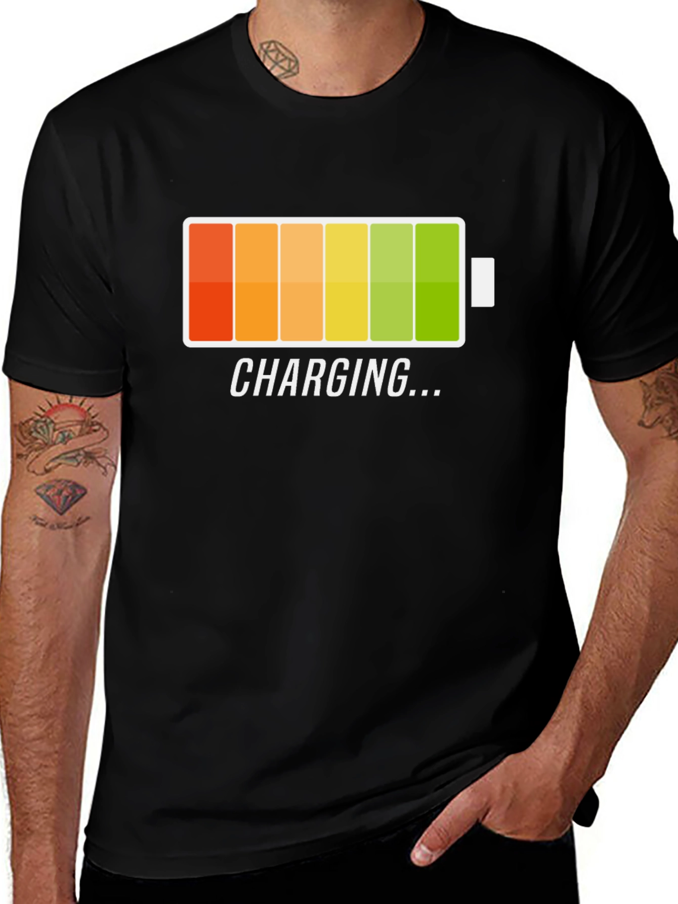 Charging Battery Graphic T-Shirt