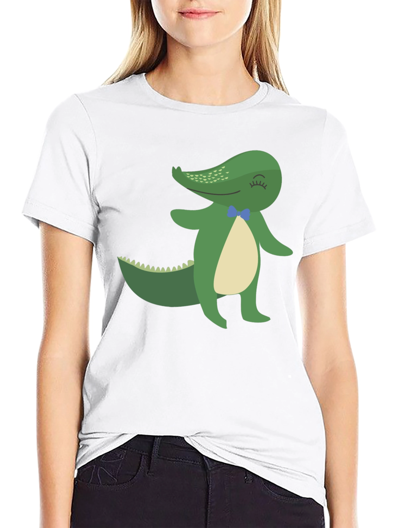 Cool Alligator Graphic Tee - Black