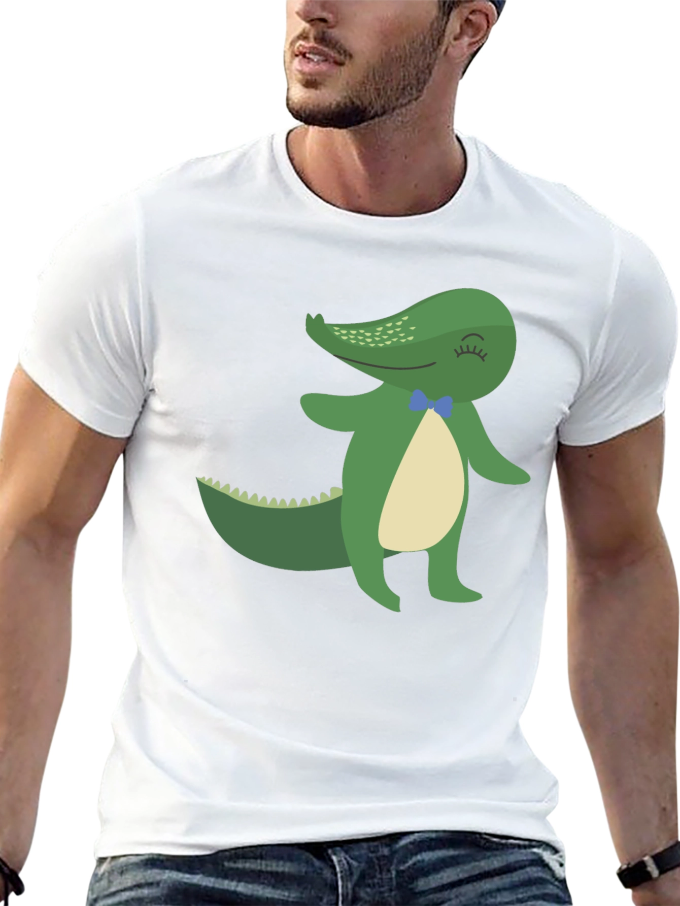 Cool Alligator Graphic Tee - Black