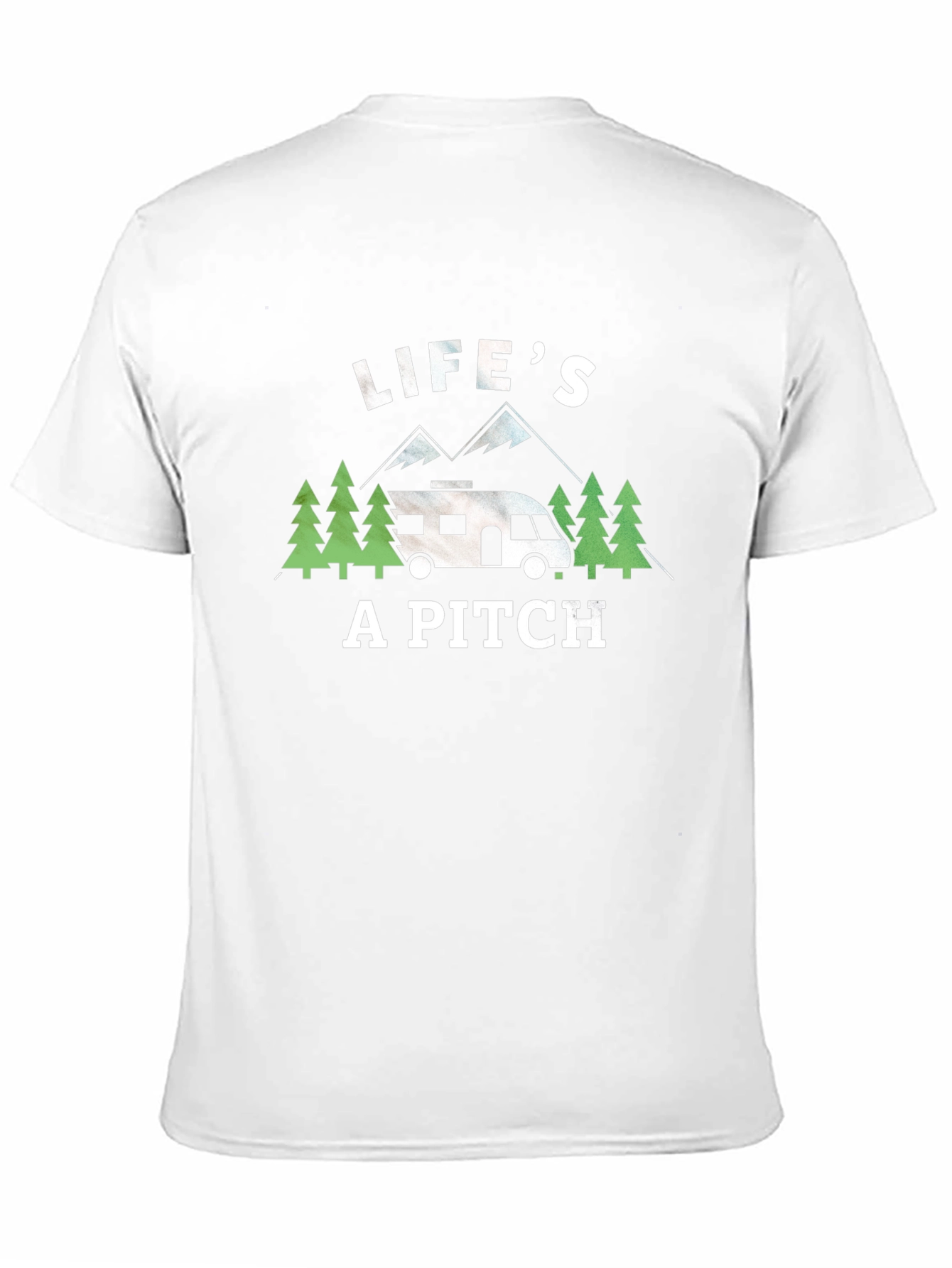 Lifes a Pitch Camping RV Graphic T-Shirt