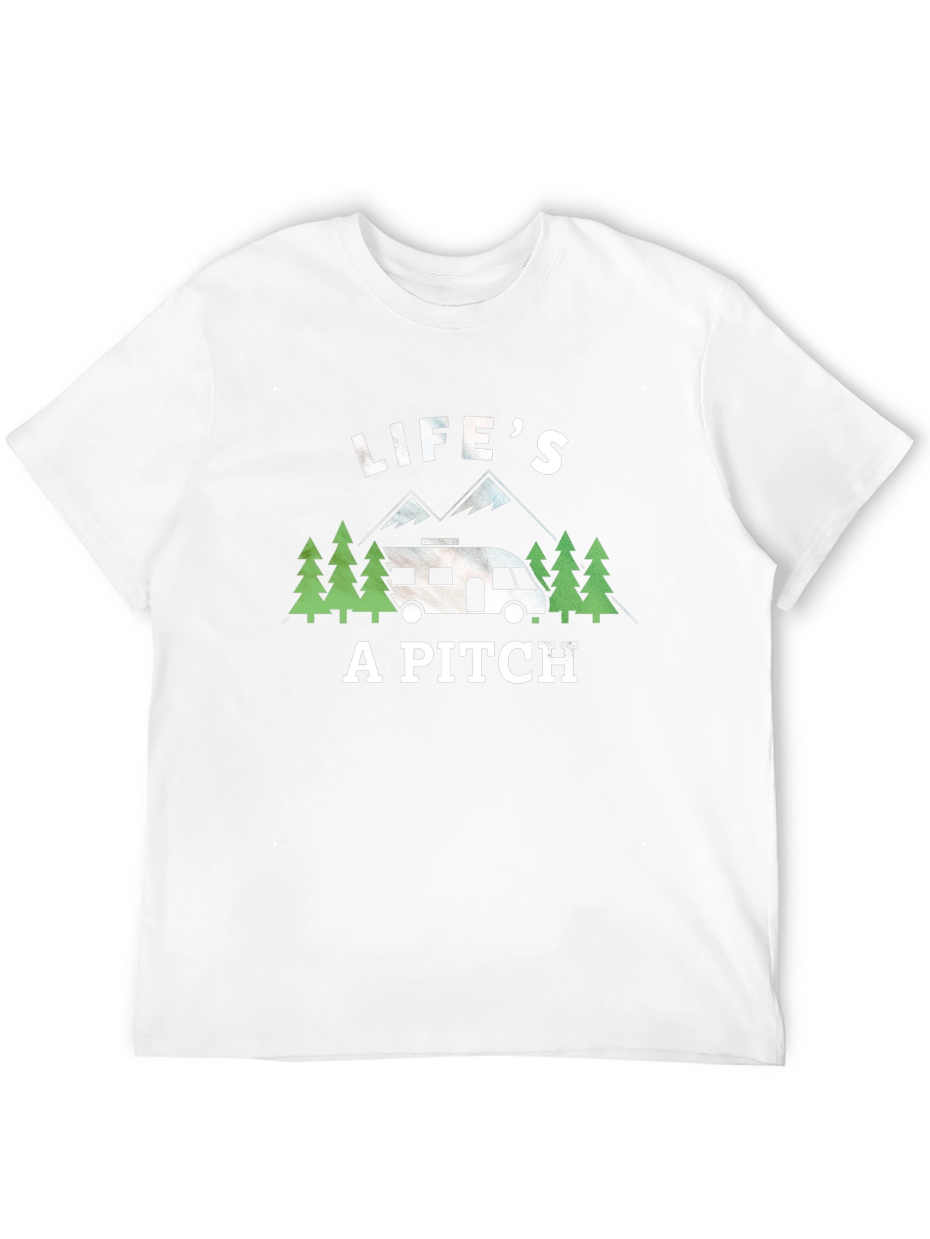 Lifes a Pitch Camping RV Graphic T-Shirt