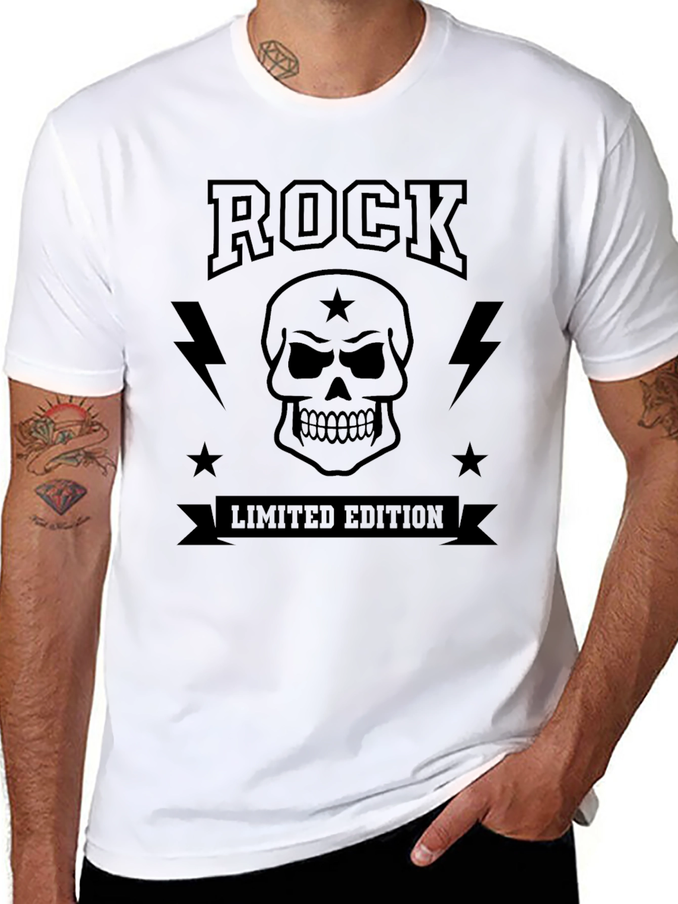 Rock Limited Edition Black Graphic T-Shirt