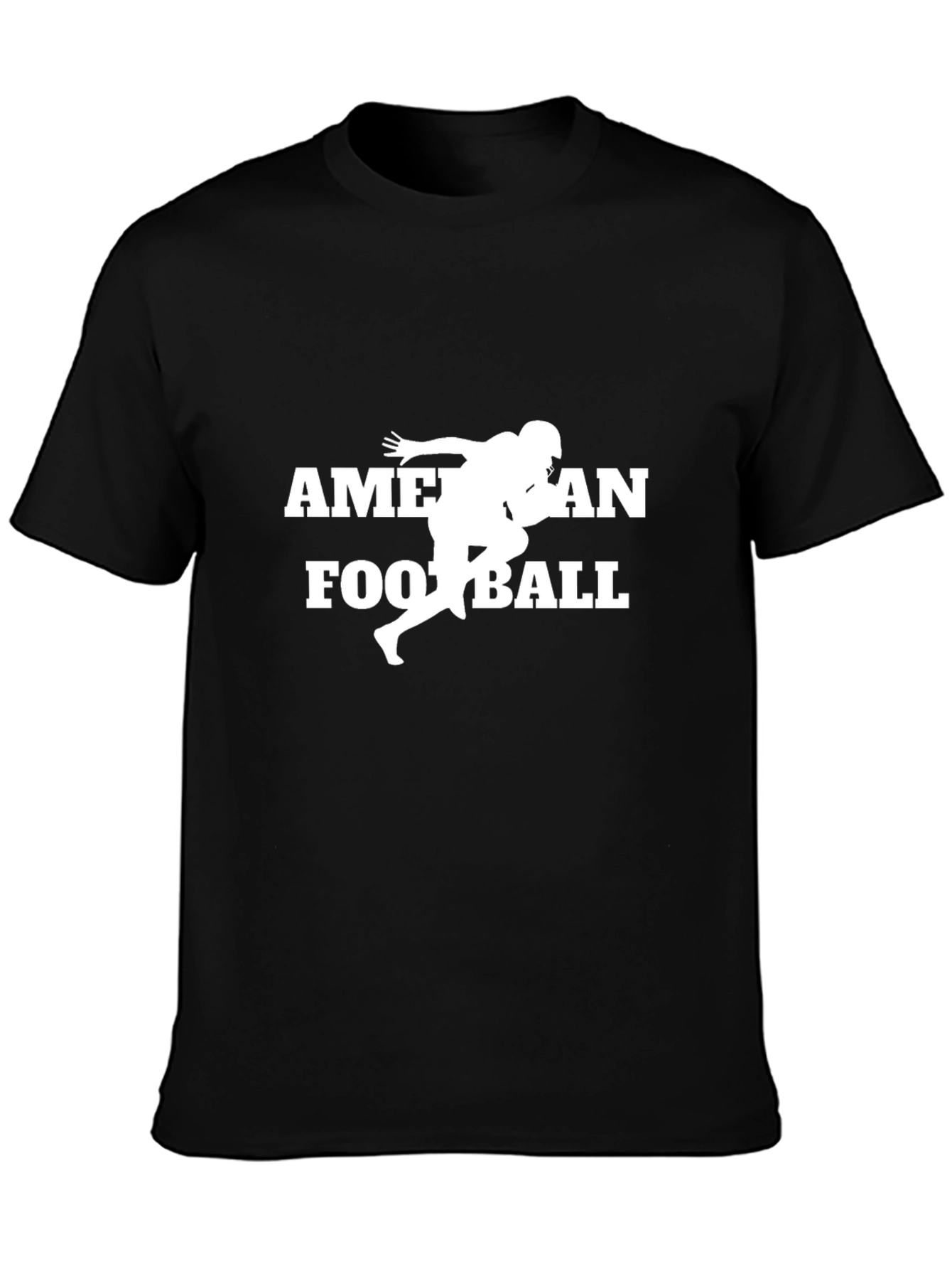 American Football Graphic T-Shirt - Black