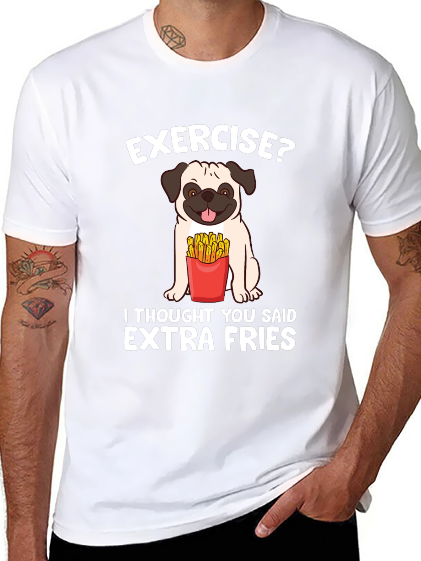 Exercise? Extra Fries T-Shirt