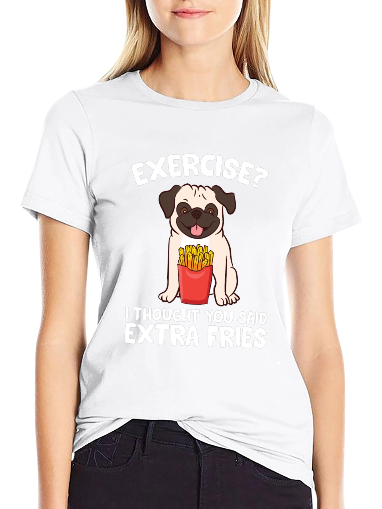 Exercise? Extra Fries T-Shirt