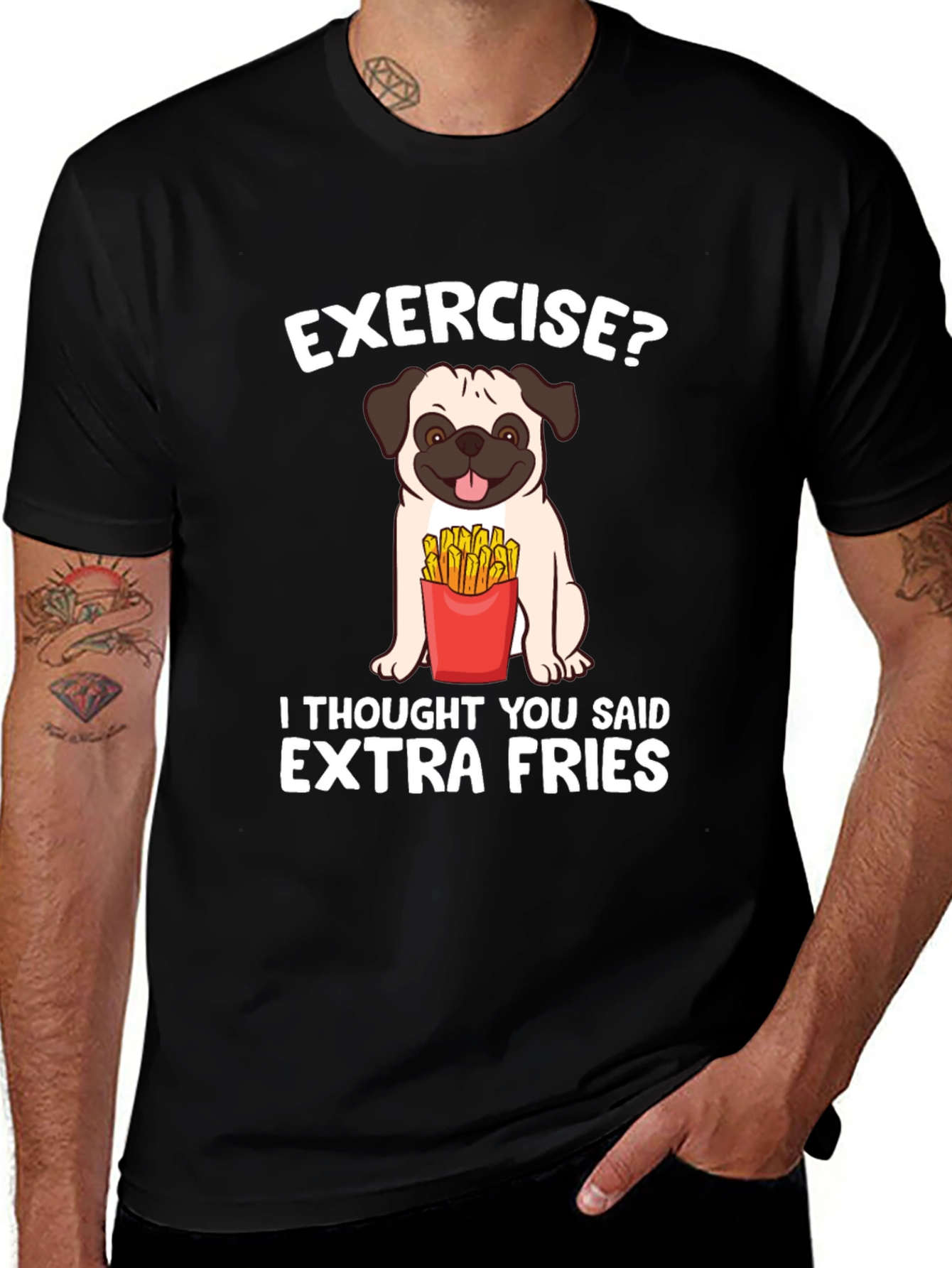 Exercise? Extra Fries T-Shirt