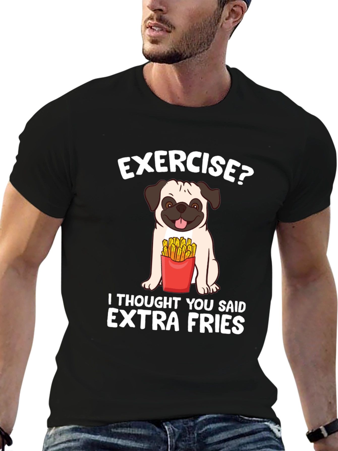 Exercise? Extra Fries T-Shirt