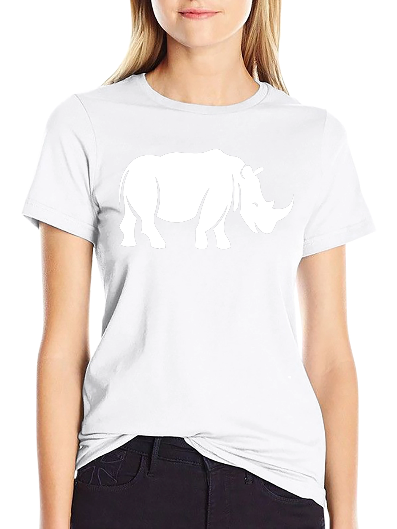 Rhino Graphic Tee - Classic Black Cotton