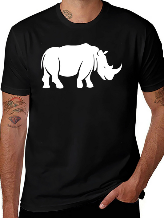 Rhino Graphic Tee - Classic Black Cotton