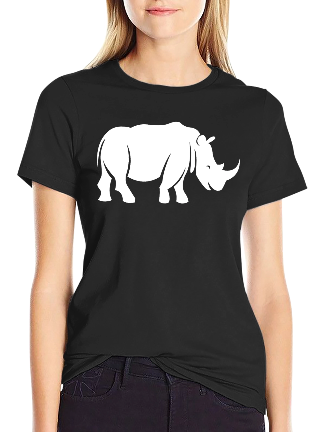 Rhino Graphic Tee - Classic Black Cotton