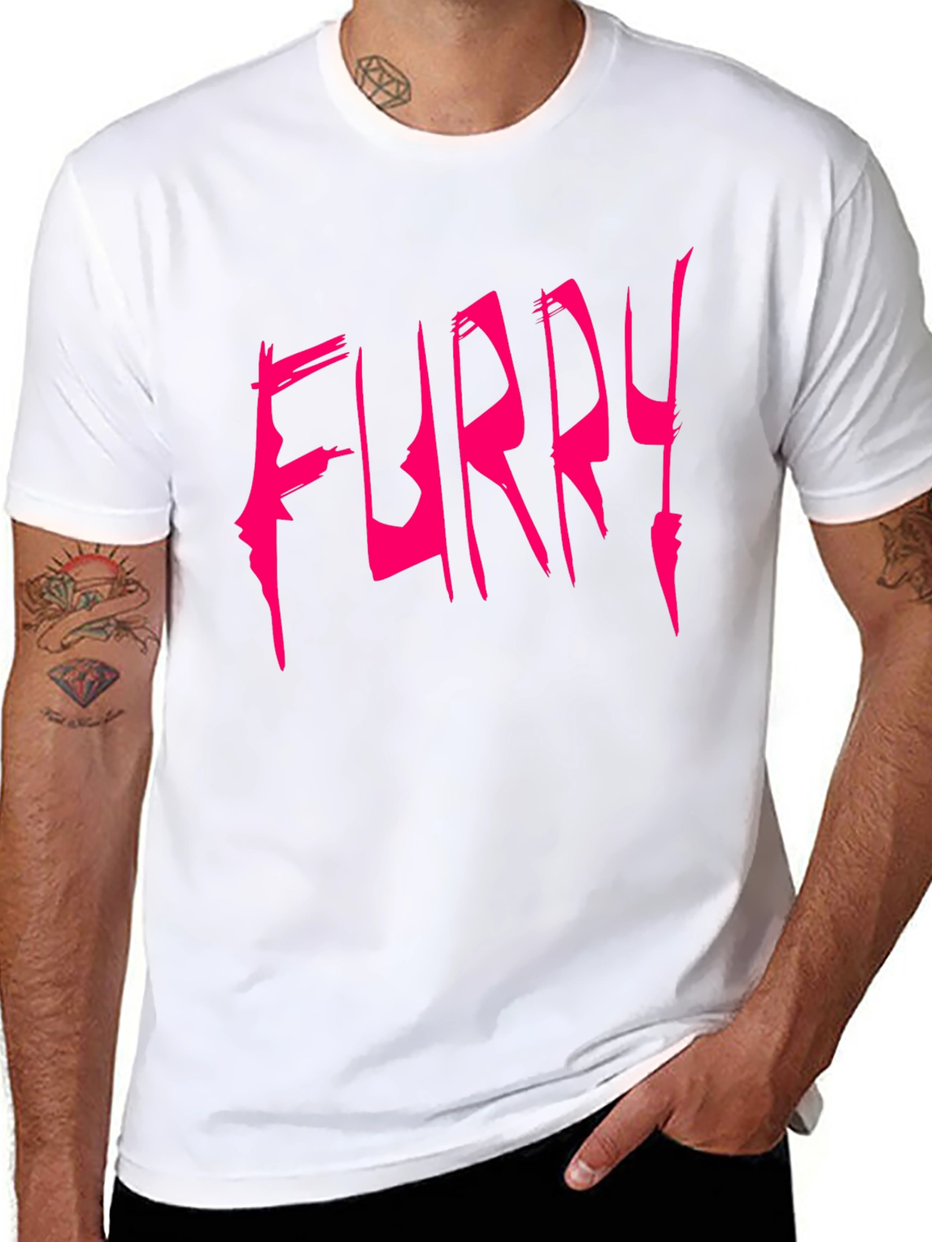 Furry Graphic Tee - Bold Statement Shirt