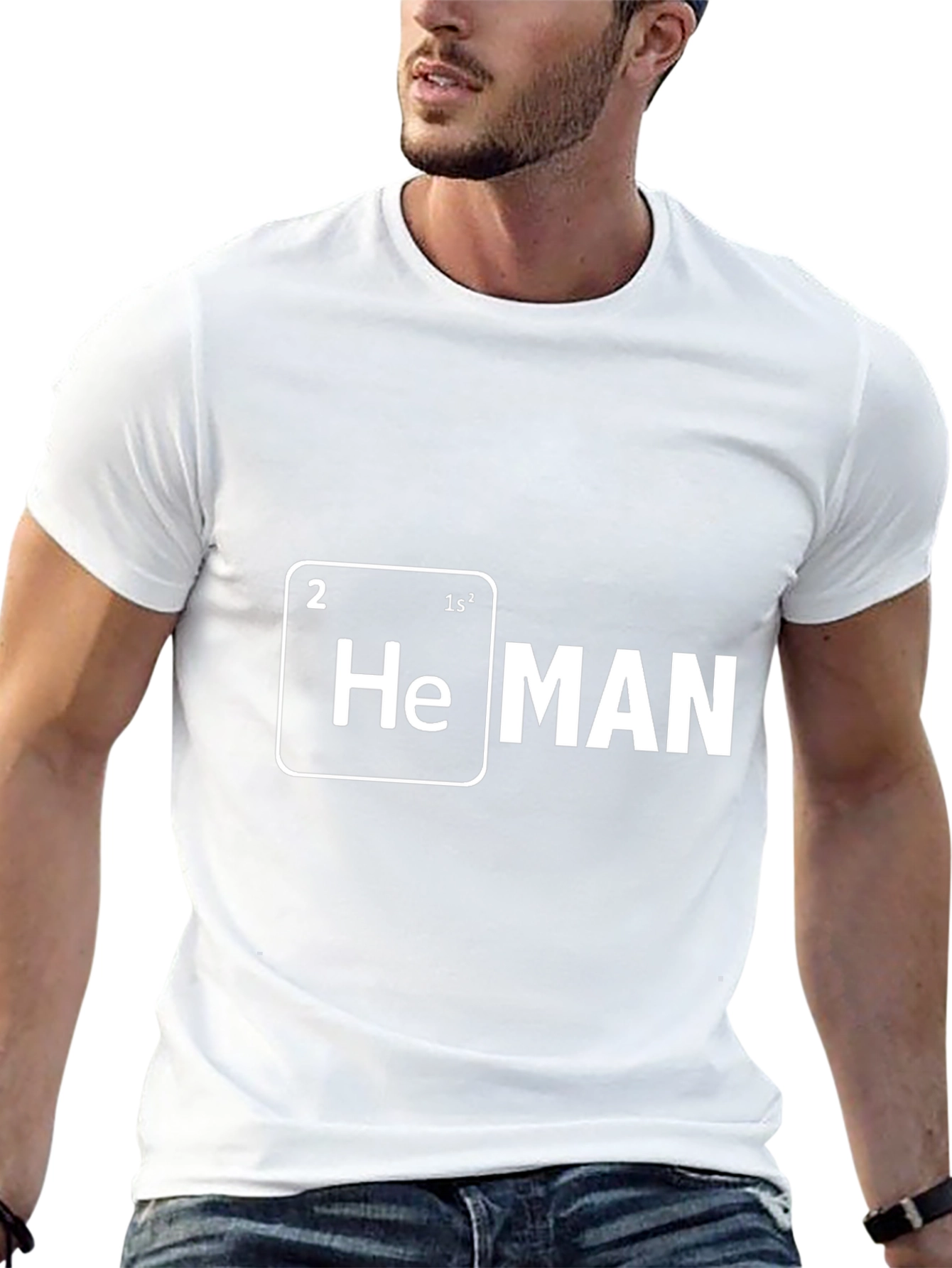 He MAN Periodic Table T-Shirt Funny Science Tee