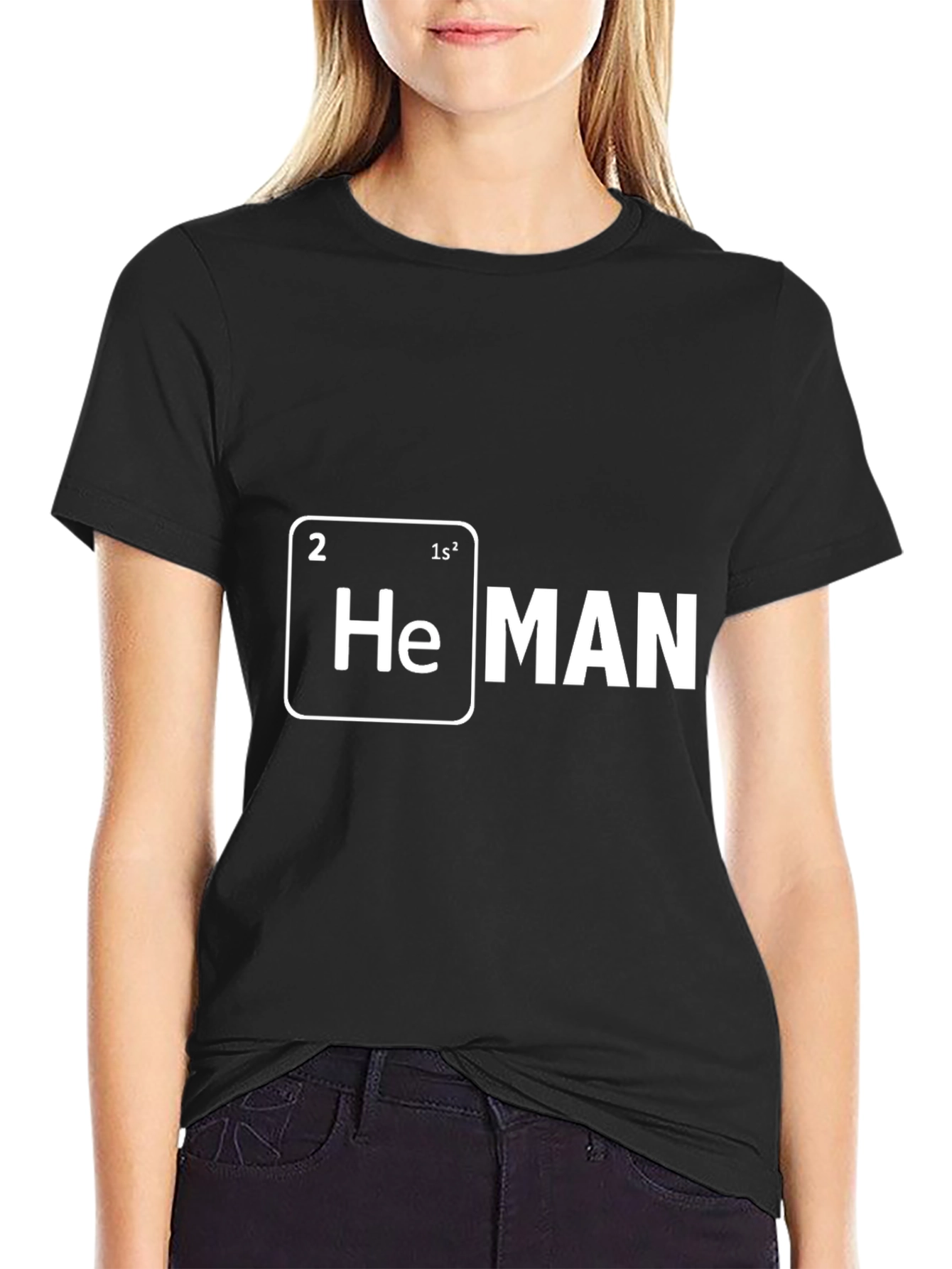 He MAN Periodic Table T-Shirt Funny Science Tee