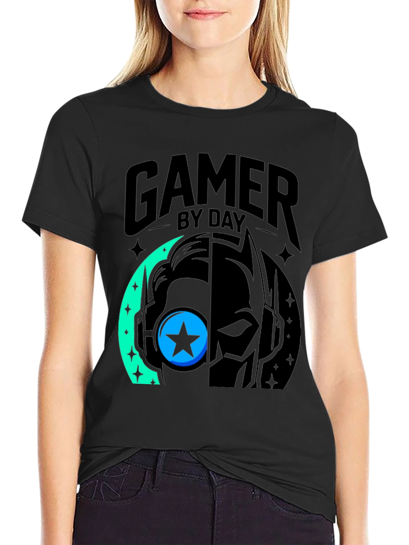 Gamer By Day Black Graphic Tee