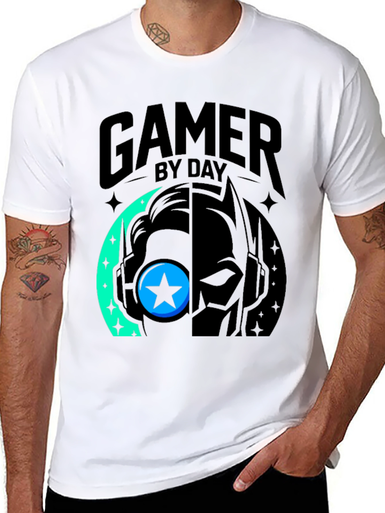Gamer By Day Black Graphic Tee
