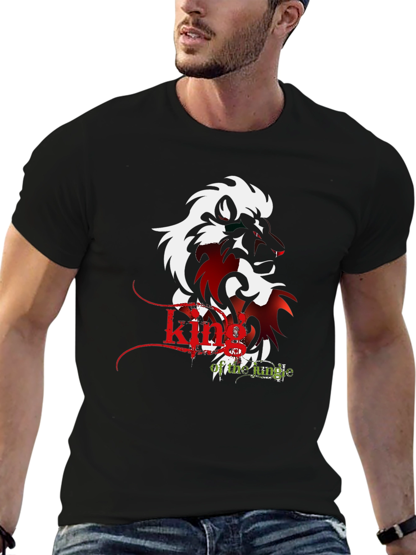 King of the Jungle Lion Graphic Tee