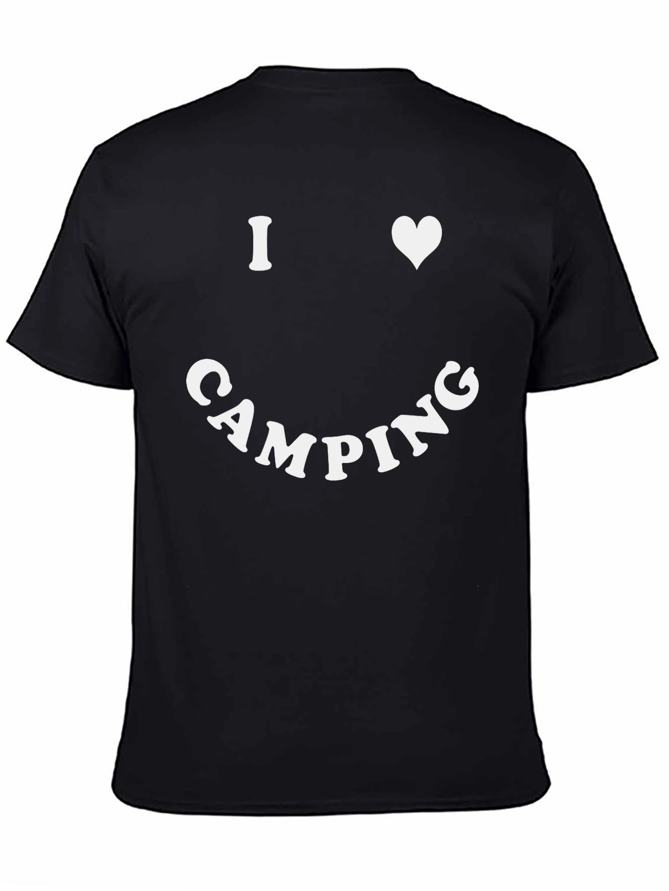 I Love Camping T-Shirt - Black Cotton Tee
