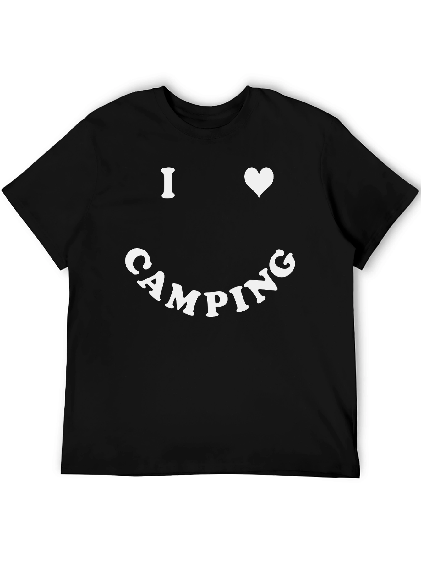I Love Camping T-Shirt - Black Cotton Tee