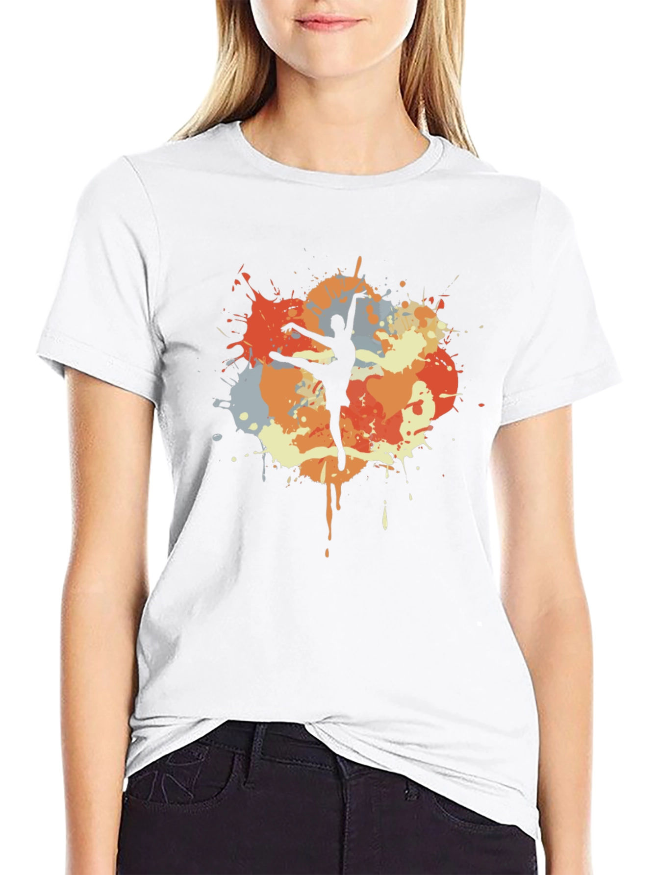 Ballet Dancer T-Shirt - Artistic Splash Design