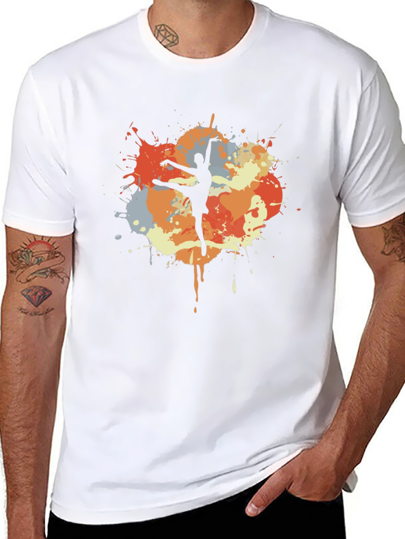 Ballet Dancer T-Shirt - Artistic Splash Design