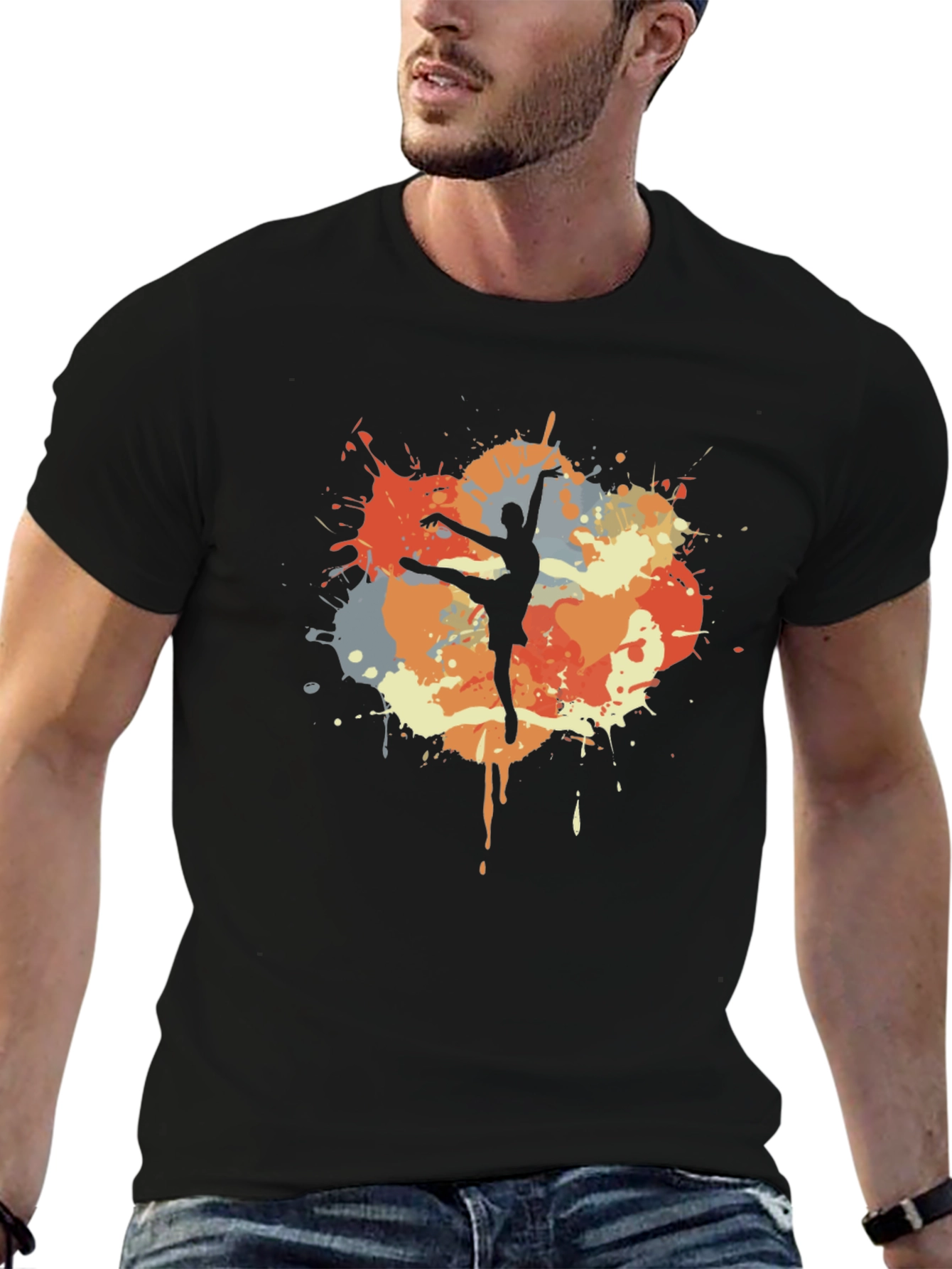 Ballet Dancer T-Shirt - Artistic Splash Design