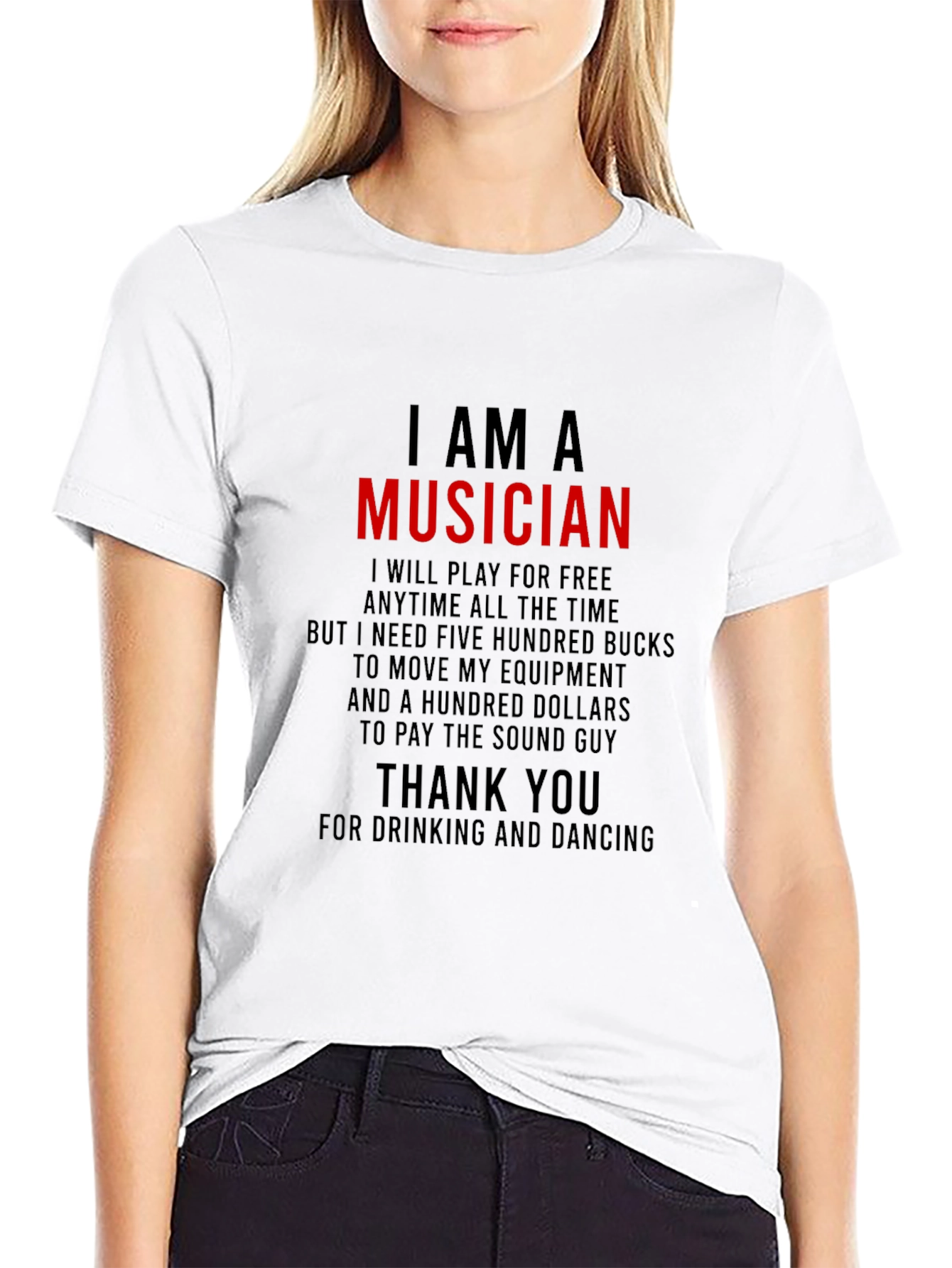 I Am A Musician Black T-Shirt