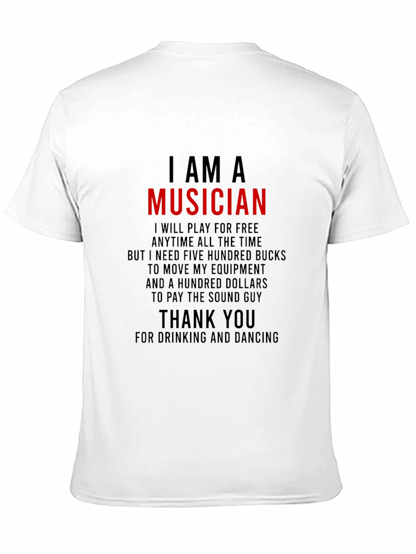 I Am A Musician Black T-Shirt