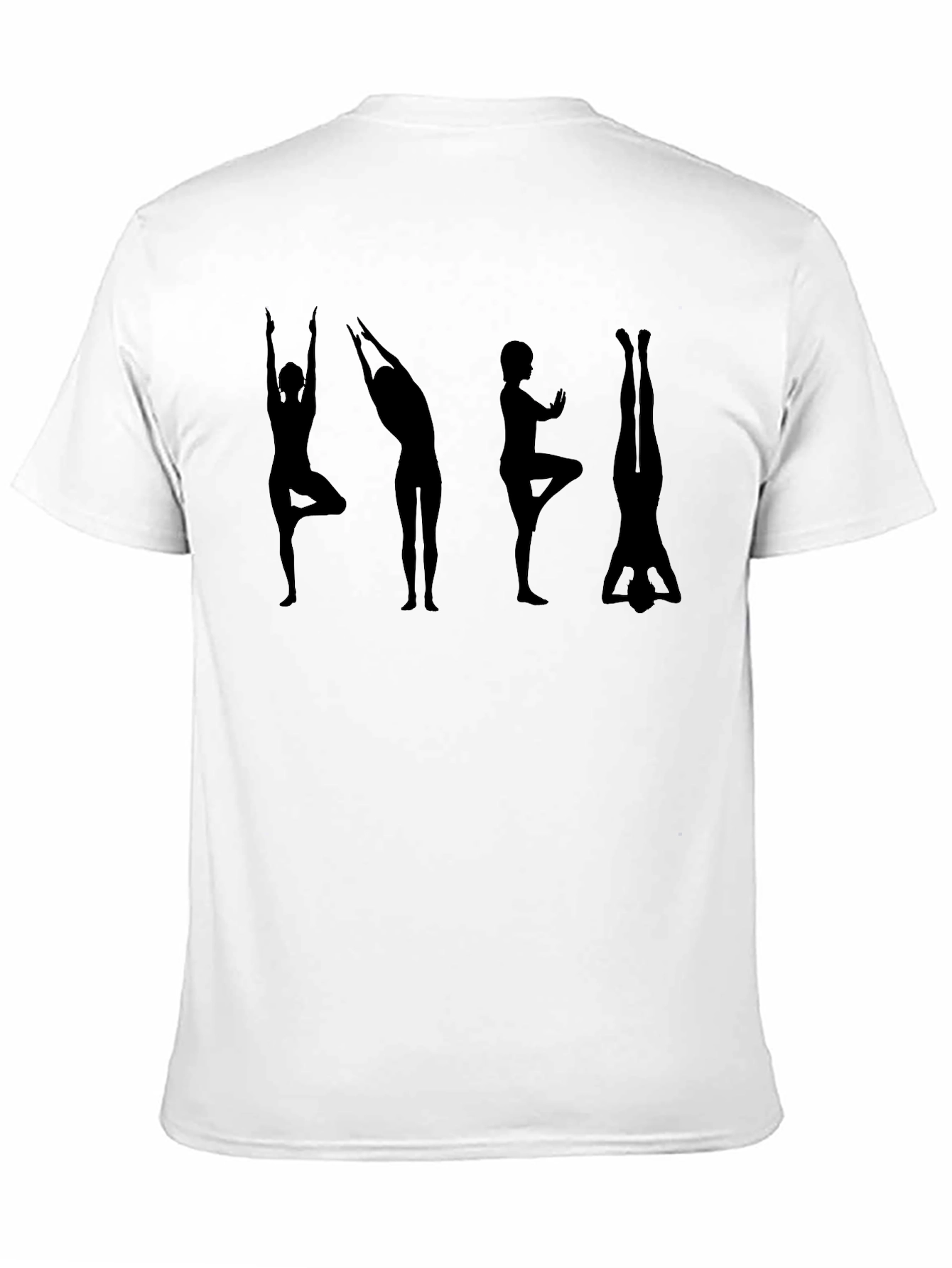 Yoga Pose Silhouette Black T-Shirt