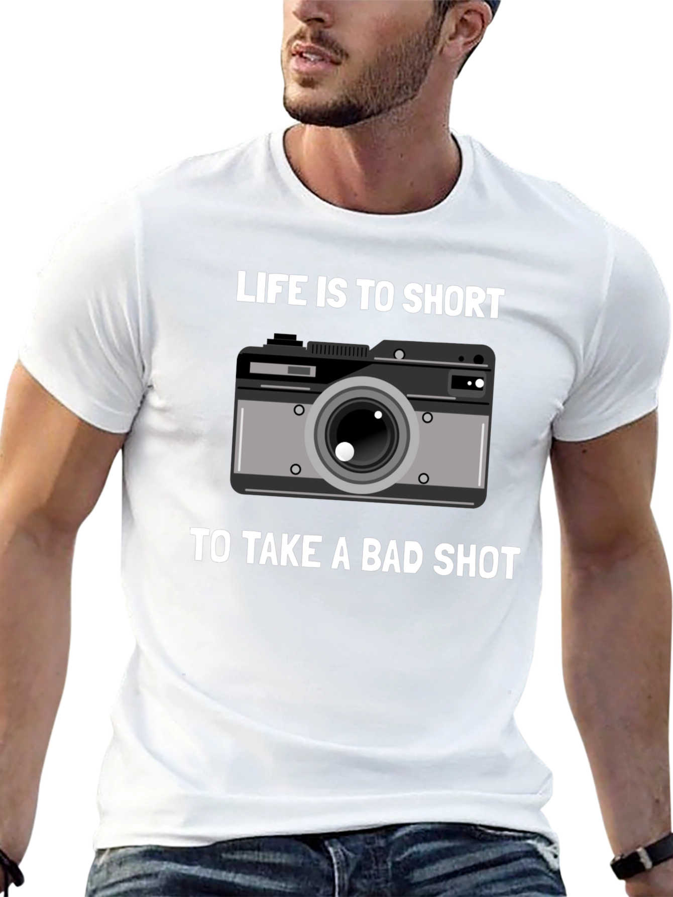 Lifes Too Short Camera T-Shirt - Photography Gift