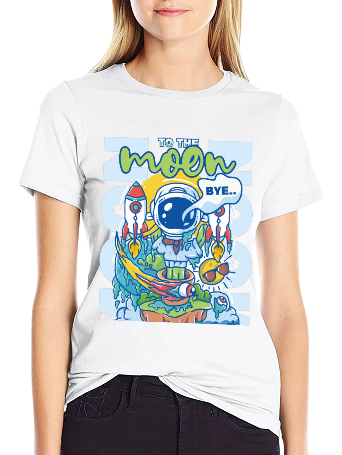 To the Moon Graphic Tee - Crypto Astronaut T-Shirt